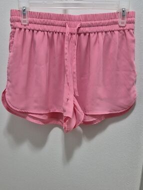 Sunday Best Pink Elastic-Waist Athletic Shorts